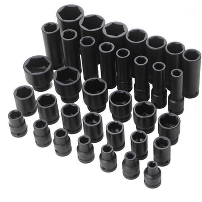 SERIE CLE DOUILLES NOIR 35PCS 1/2