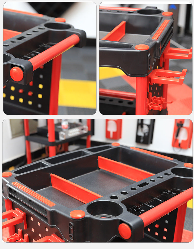 chariot plastique  mobile de detailing YB023-28