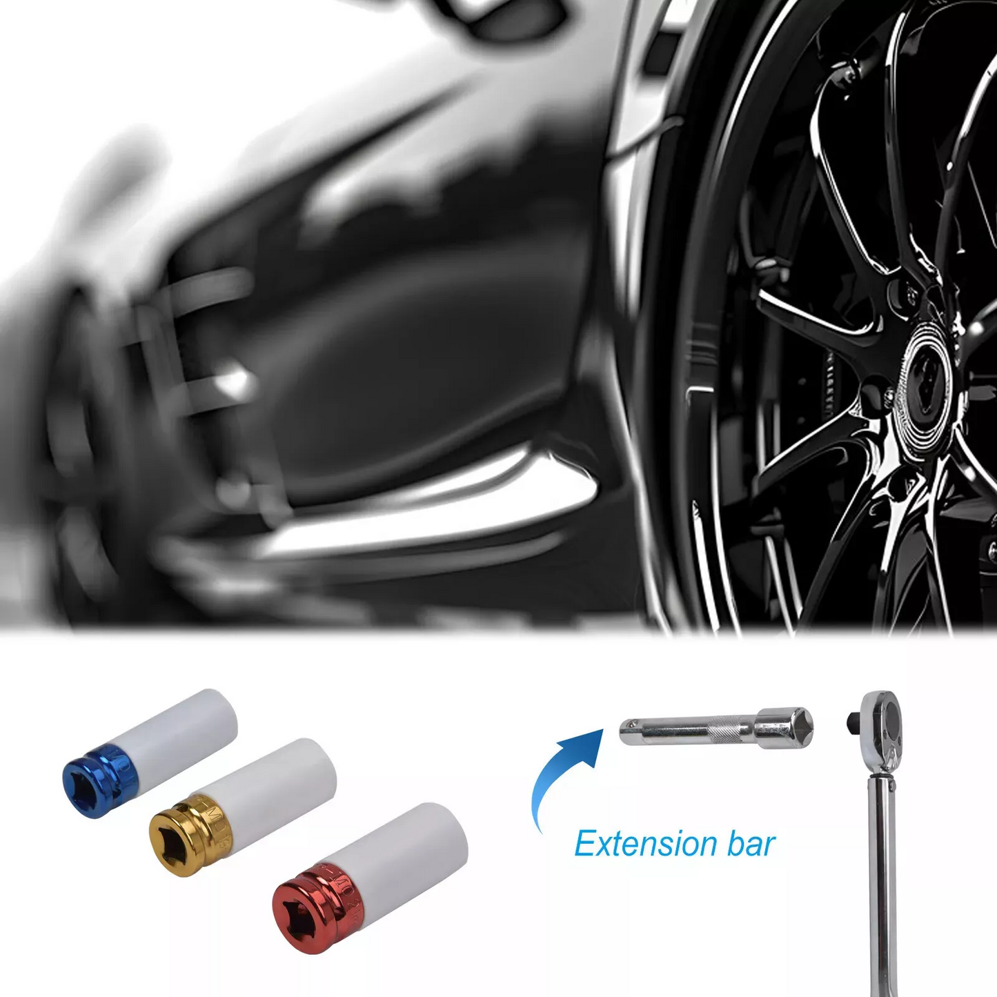 Clé Dynamométrique 1/2" 40–210 Nm – Coffret avec Douilles Bougie 17, 19 et 21 mm