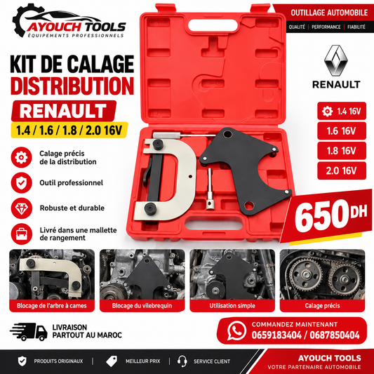 kit d'outils de calage de distribution pour moteurs Renault YZ9034