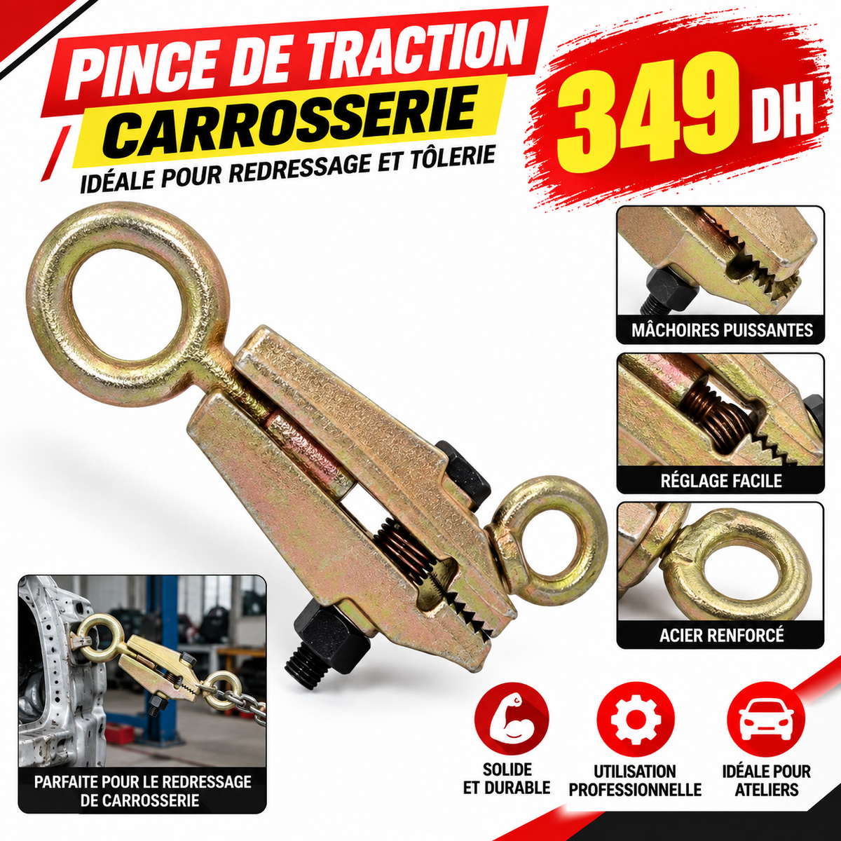 Pince de carrosserie à 2 voies LP-1666