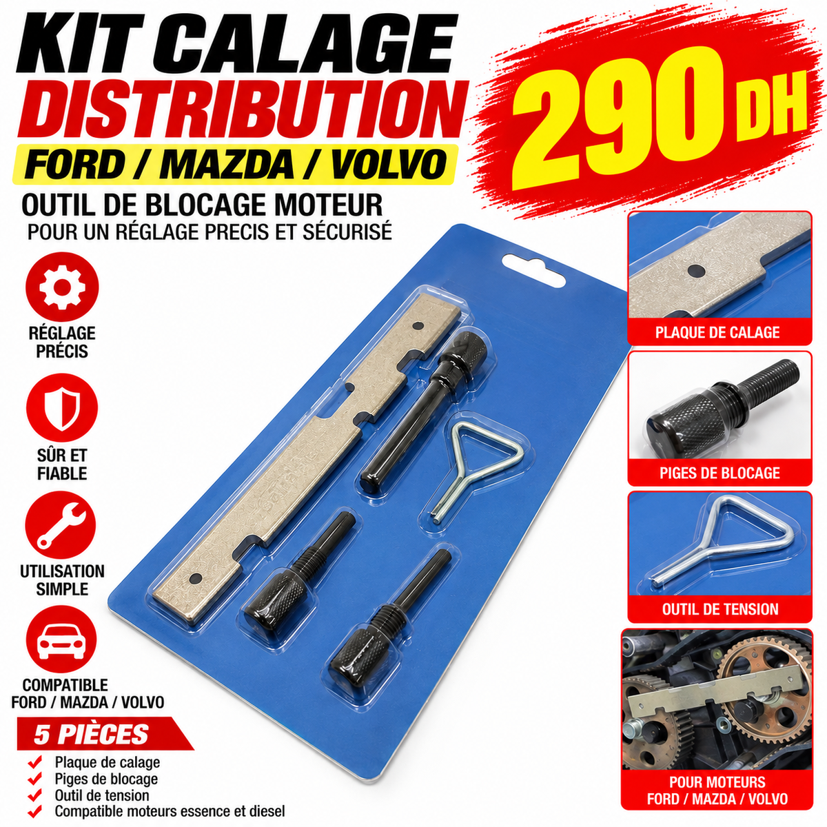KIT CALAGE  Ford, Mazda et Volvo YZ9084