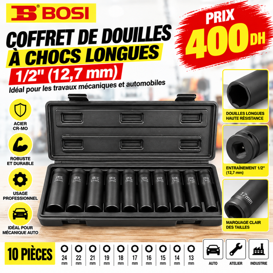 JEU DE DOUILLES A IMPACT 1/2 BS365610