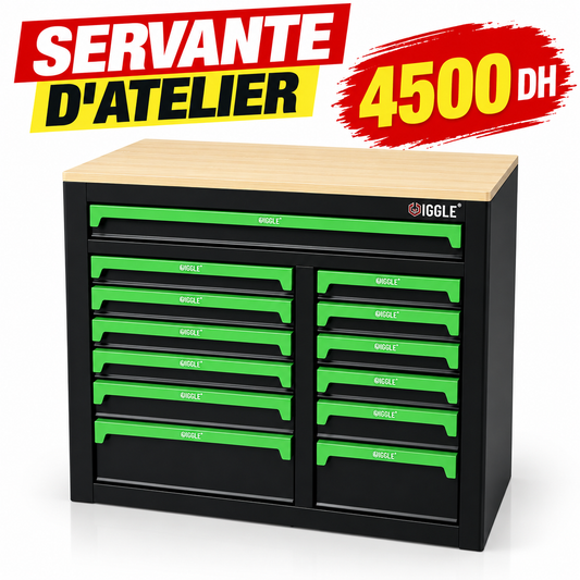 Servante VIDE WIGGLE à 13 tiroirs verte WJS-T1301