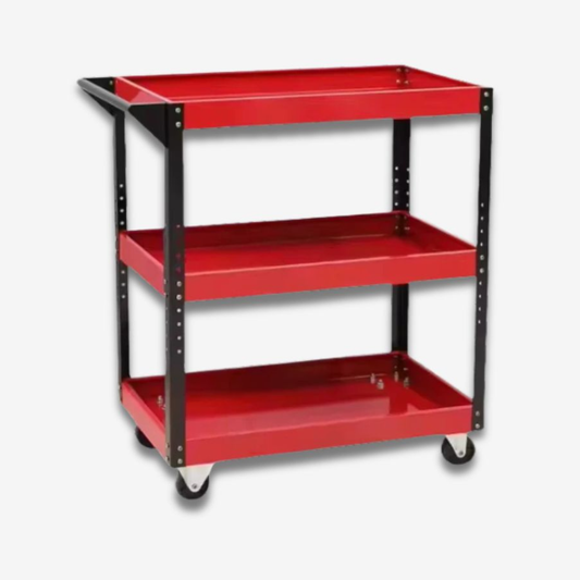 Chariot à Outils Rouge en Métal 3 étages AH001