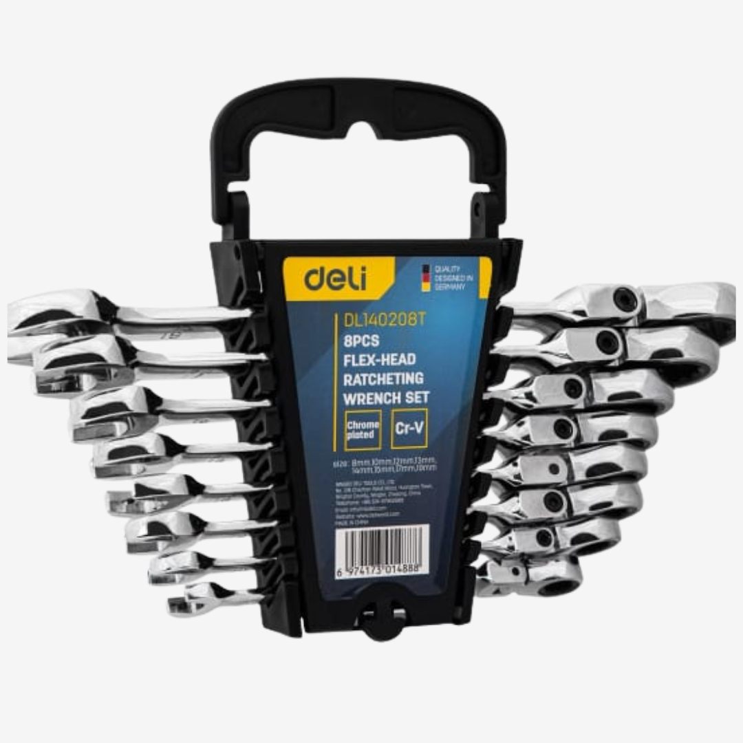 Jeu de clés mixtes à cliquet 8 pièces (PLIABLE) DL140208T
