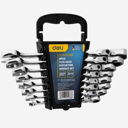 Jeu de clés mixtes à cliquet 8 pièces (PLIABLE) DL140208T