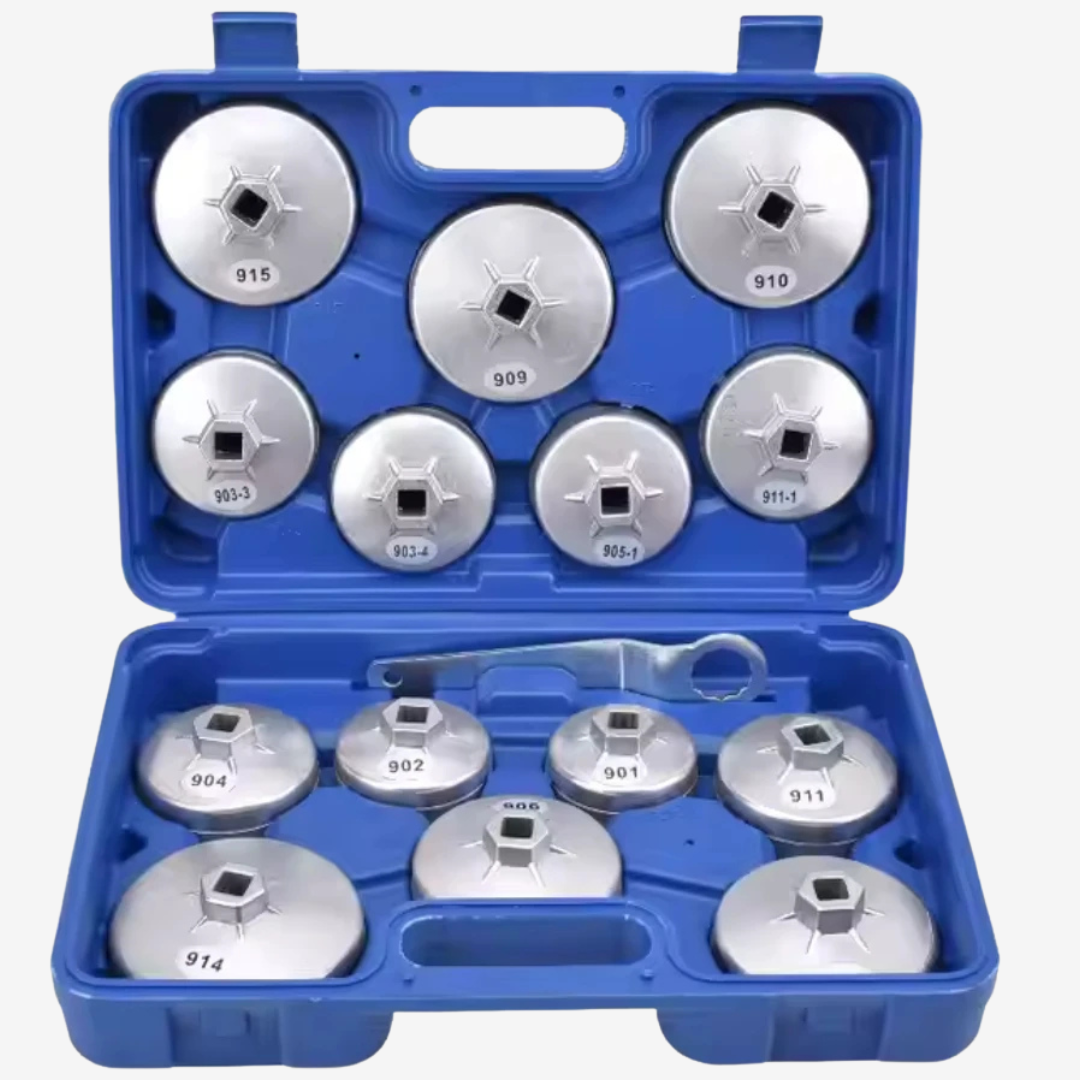 kit de clef pour filtre à huile en aluminium 14PCS