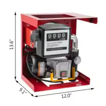 Pompe de Transfert Électrique de Carburant 550W – Kit Diesel / Essence avec Tuyau 13' et Pistolet
