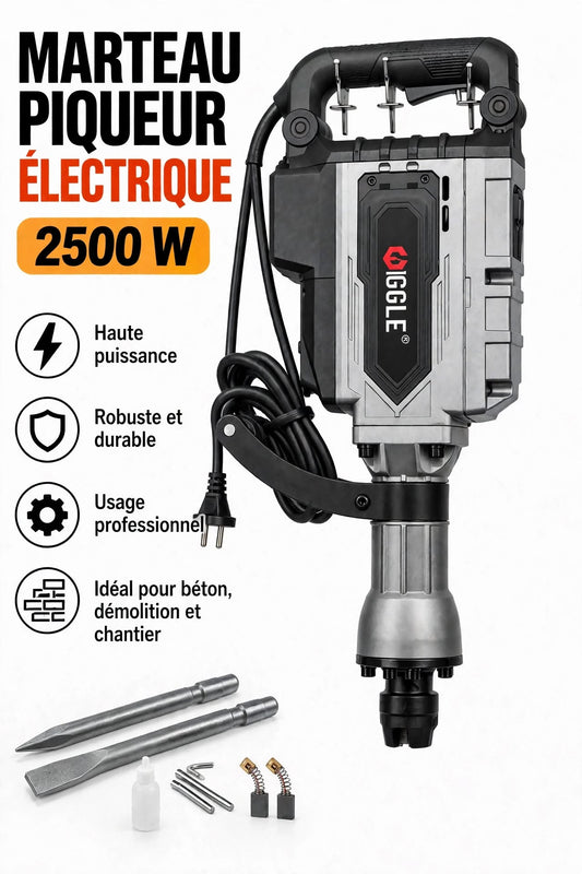 Marteau démolisseur électrique WIGGLE – 2500W YZ-34-59