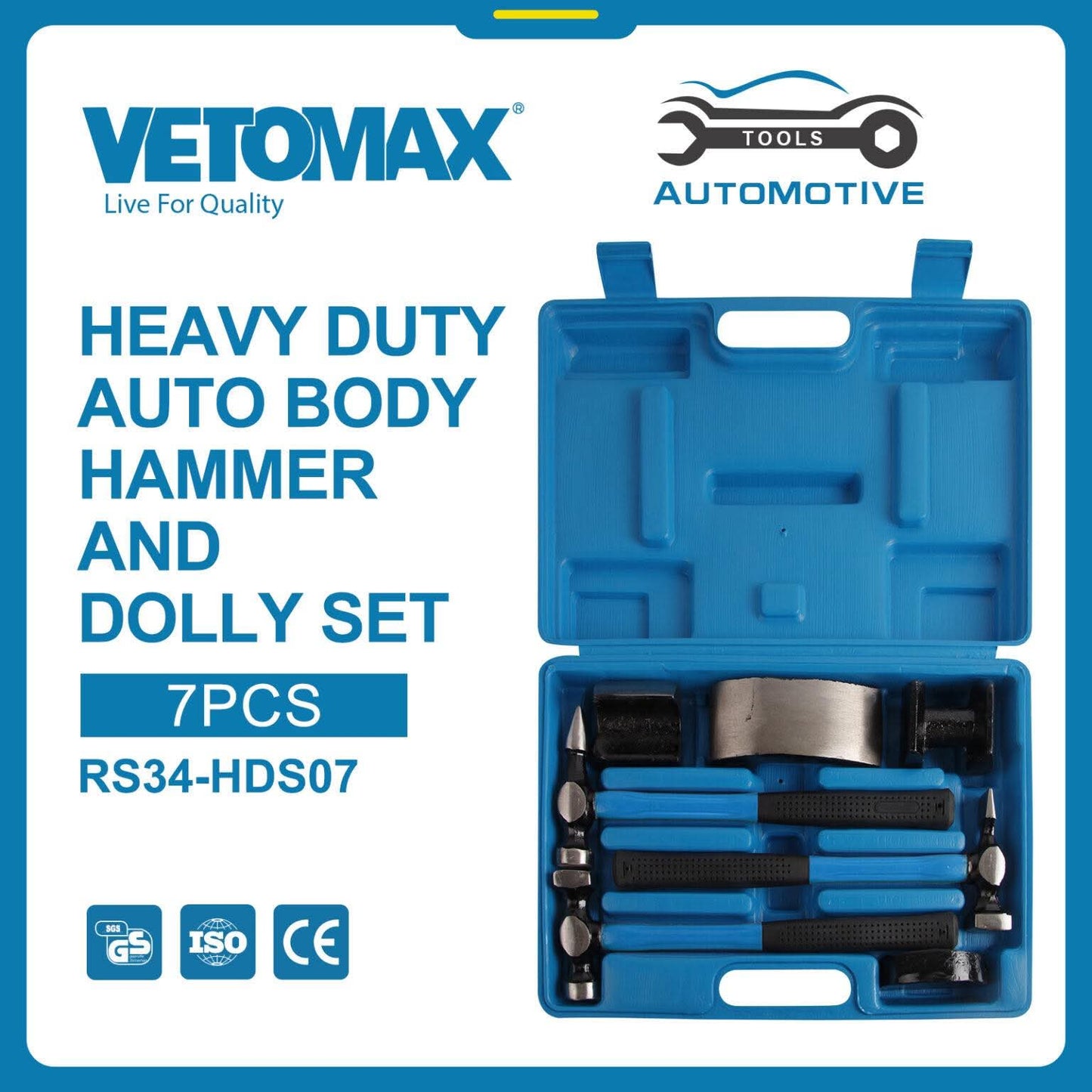 RS34-HDS07 – Kit Marteaux Carrosserie 7PCS