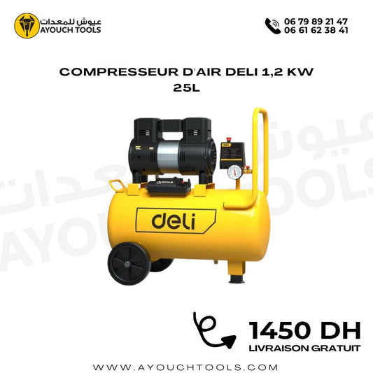 Compresseur d'air Deli  1,2 kW