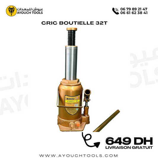 Cric bouteille hydraulique 32 T