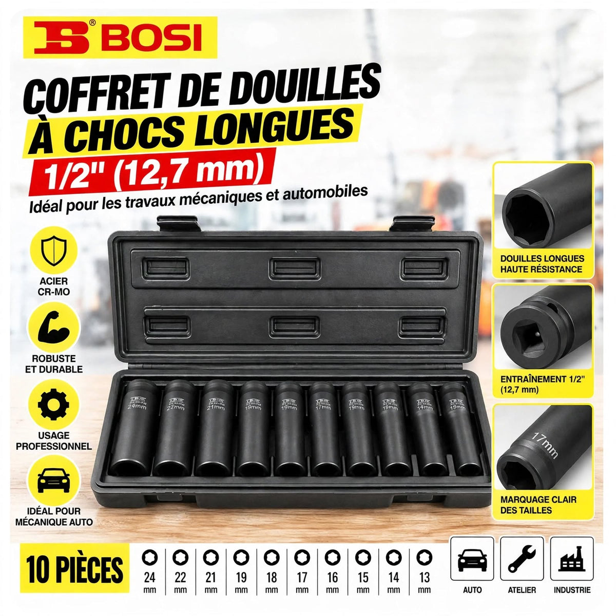 JEU DE DOUILLES A IMPACT 1/2 BS365610
