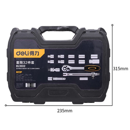 Ensemble de clés à douille et à œillets DELI 1/2" 32 pièces DL1032