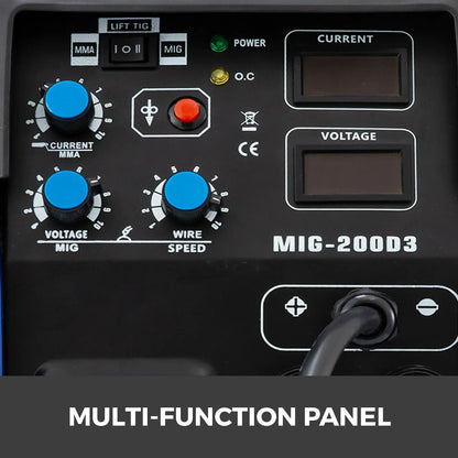 Poste à souder inverter 5 en 1 – MIG / MAG / TIG / FLUX / MMA – 200 A