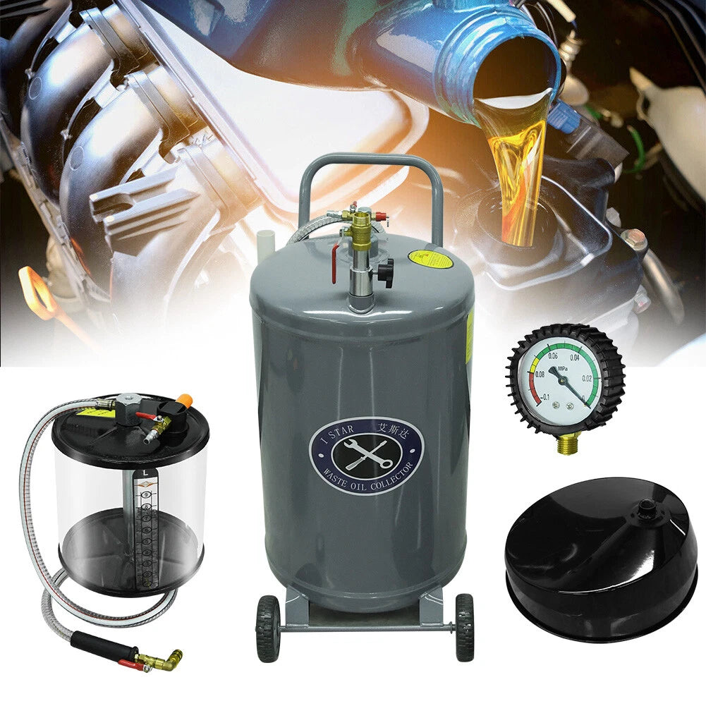 Bac de Récupération d’Huile Usagée 80 L – Réservoir de Vidange Mobile pour Garage