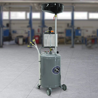 Bac de Récupération d’Huile Usagée 80 L – Réservoir de Vidange Mobile pour Garage